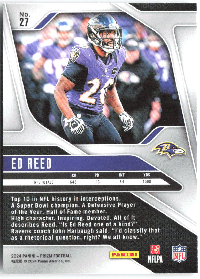 Ed Reed Panini Prizm 27 2024 Baltimore Ravens