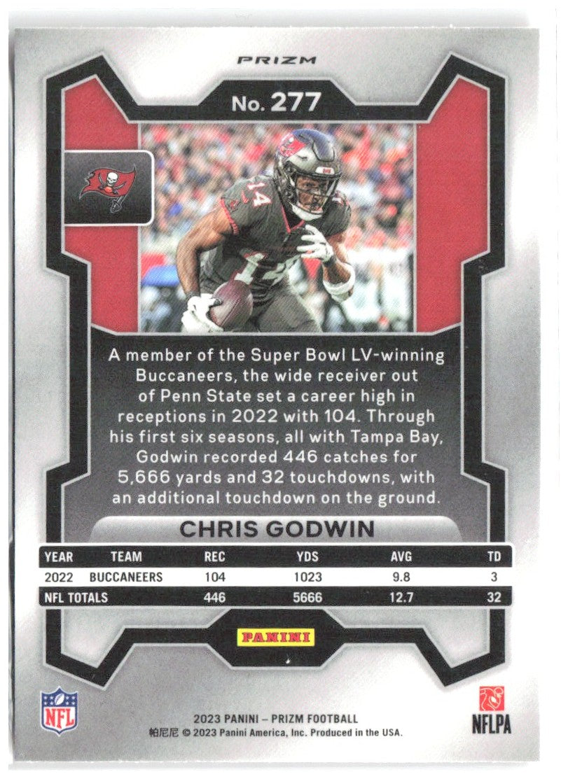 Chris Godwin Panini Prizm - Lazer 277 2023 Tampa Bay Buccaneers