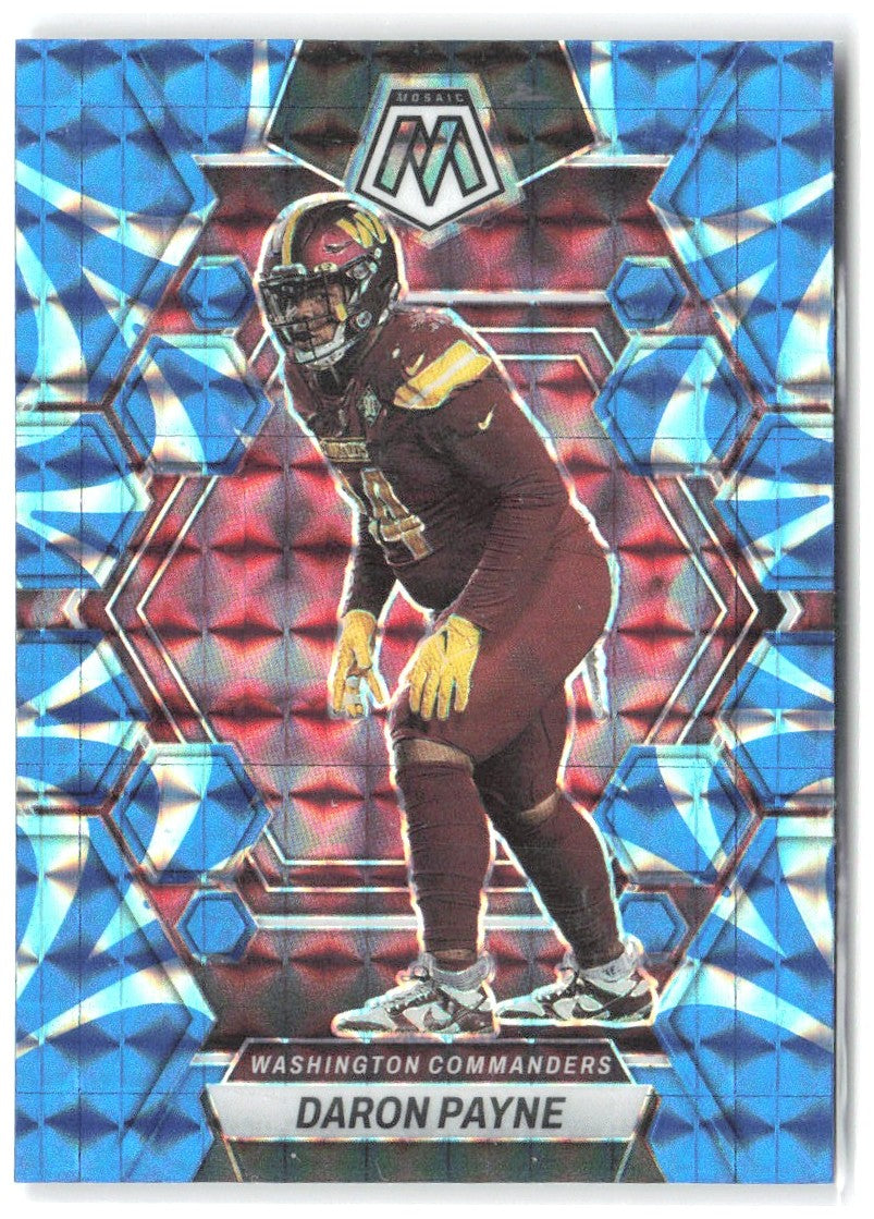 Daron Payne Panini Mosaic - Reactive Blue Mosaic 247 2023 Washington Commanders
