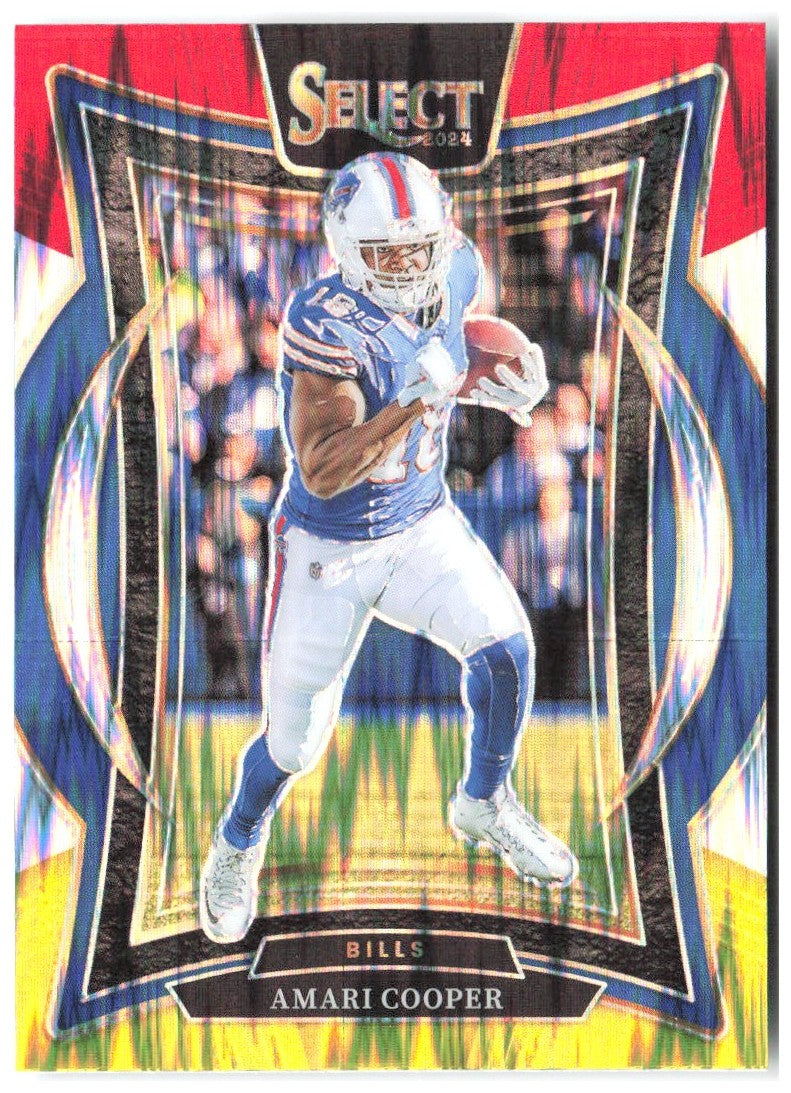 Amari Cooper Panini Select - Red & Yellow Prizm Shock 5 2024 Buffalo Bills