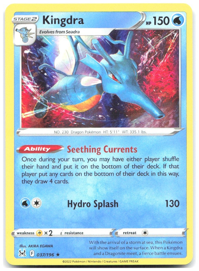 Kingdra Holo Rare SWSH11 Lost Origin 037/196 NM AKIRA EGAWA