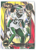 C.J. Mosley Panini Select - Red & Yellow Prizm Shock 214 2024 New York Jets