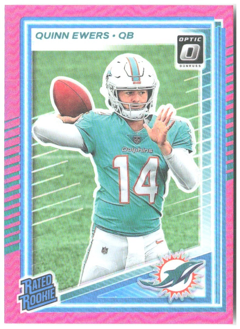 Quinn Ewers Donruss Optic - Pink 213 2025 Miami Dolphins