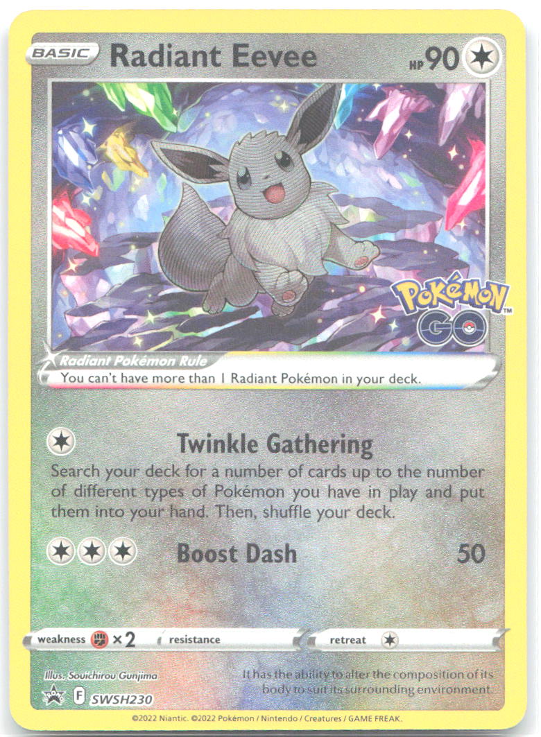 Radiant Eevee Holo SWSH Sword & Shield Promo Cards SWSH230 NM Souichirou Gunjima