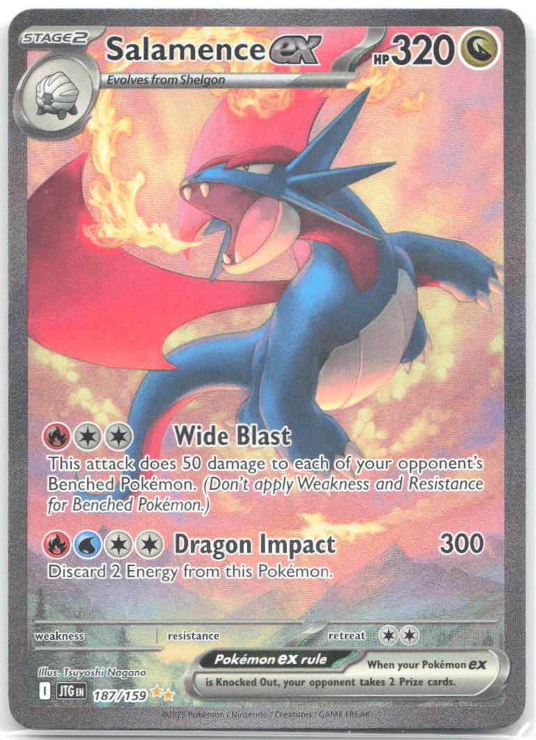 Salamence ex Holo Special Illustration Rare SV09: Journey Together 187/159 NM Tsuyoshi Nagano