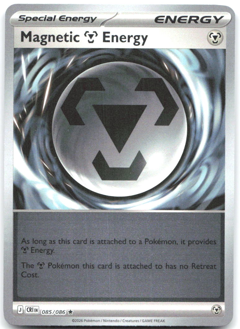 Magnetic Metal Energy Reverse Holo Rare ME04 Chaos Rising 085/086 NM