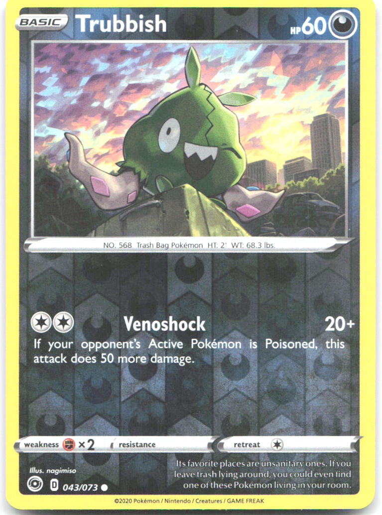 Trubbish Reverse Holo Common Champion's Path 43/73 NM nagimiso