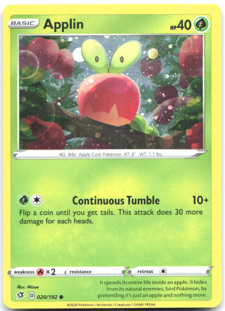 Applin 20 Common SWSH02: Rebel Clash 020/192 NM Mizue