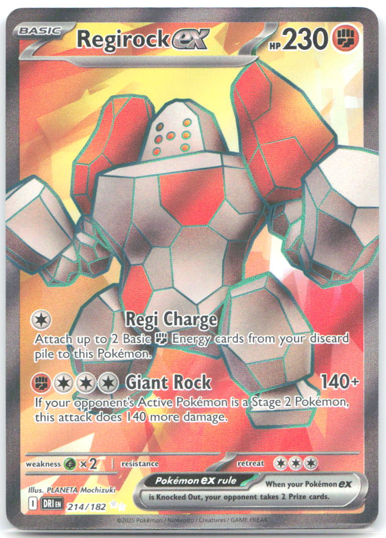 Regirock ex 214 182 Holo Ultra Rare SV10: Destined Rivals 214/182 NM akagi