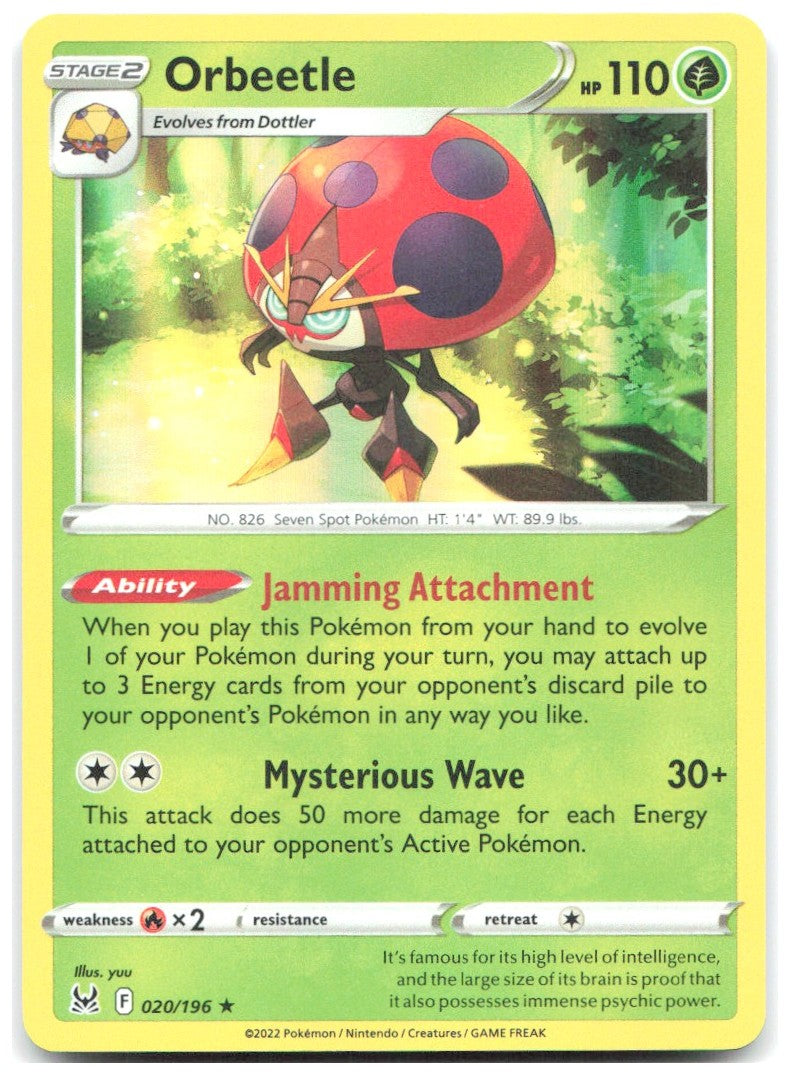 Orbeetle Holo Rare SWSH11 Lost Origin 020/196 NM yuu