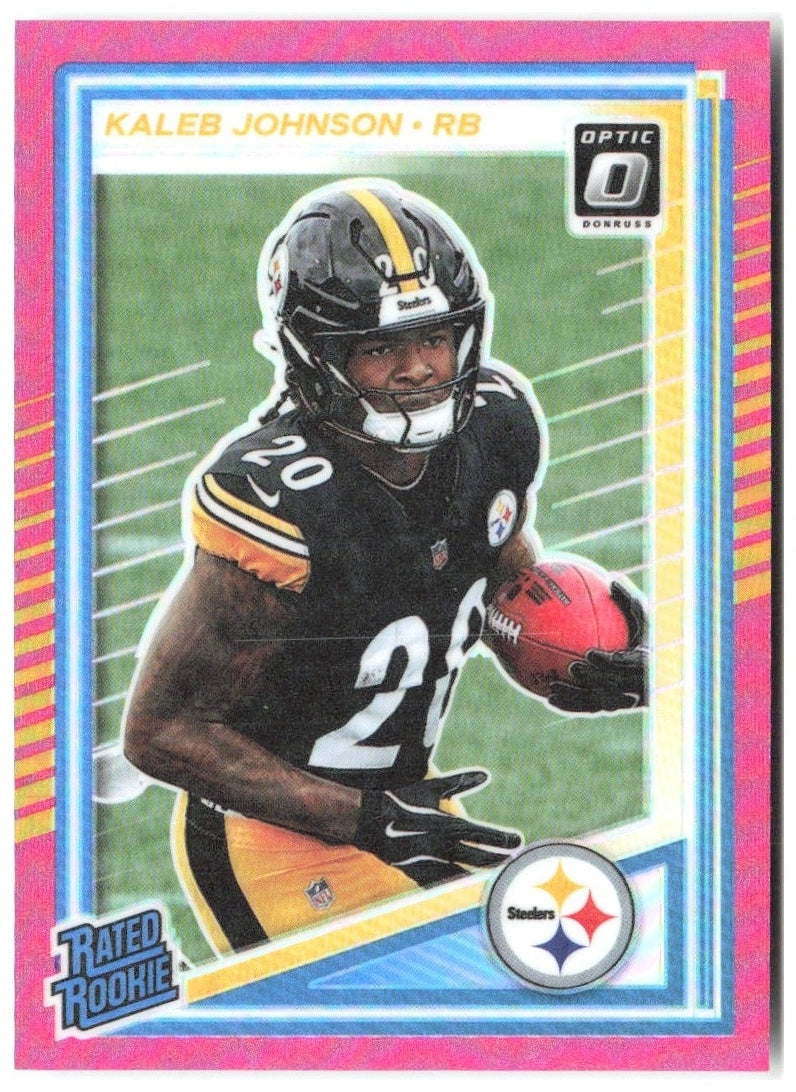 Kaleb Johnson Donruss Optic - Pink 232 2025 Pittsburgh Steelers