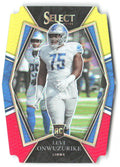 Levi Onwuzurike Select - Red and Yellow Prizm Die Cut 190 2021 Detroit Lions