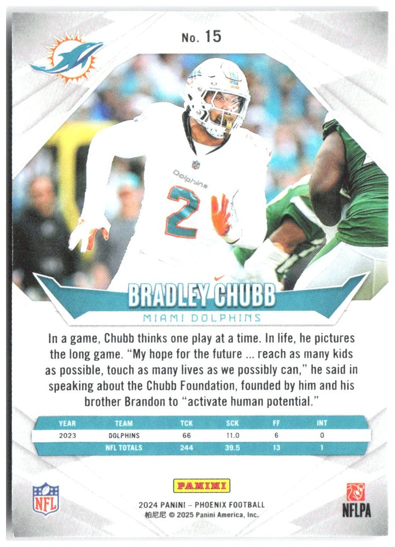 Bradley Chubb Panini Phoenix - International 15 2024 Miami Dolphins
