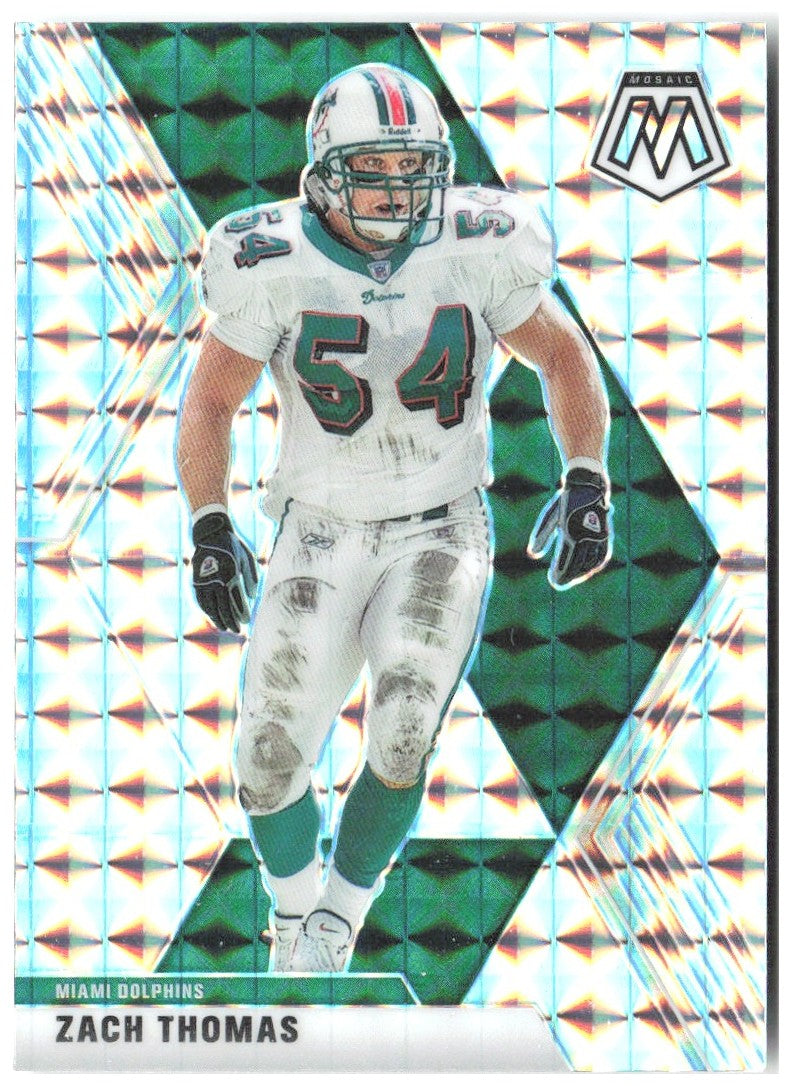 Zach Thomas Panini Mosaic - Prizm 127 2020 Miami Dolphins