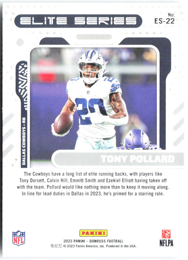 Tony Pollard Elite Series Donruss - Elite Series ES-22 NM