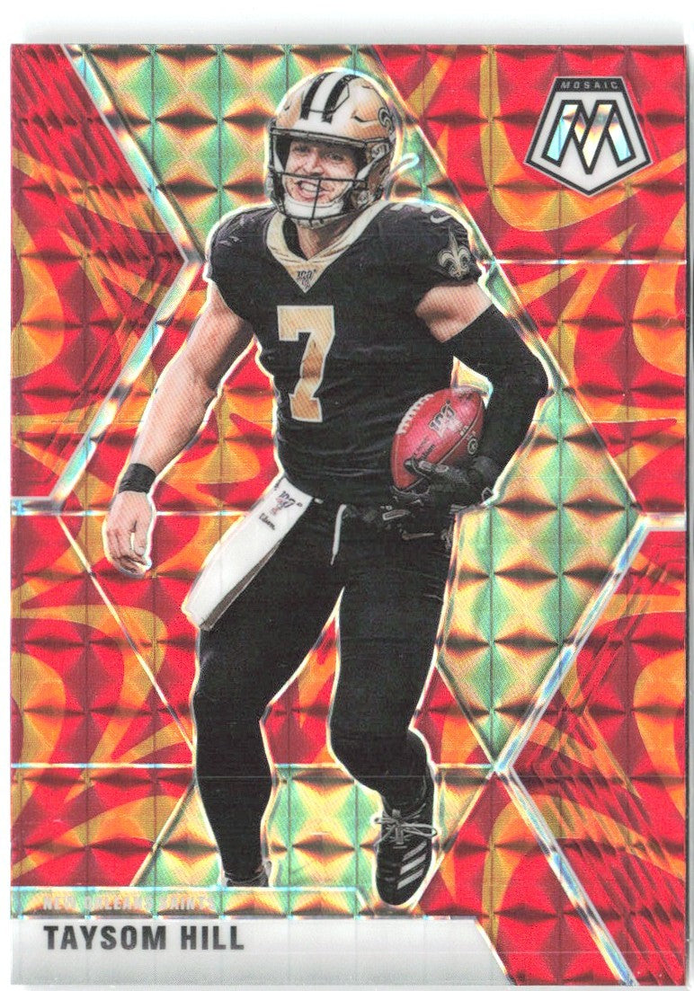 Taysom Hill Panini Mosaic - Prizm Reactive Orange 146 2020 New Orleans Saints