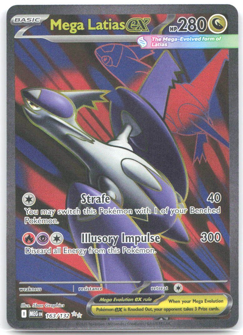 Mega Latias ex 163 132 Holo Ultra Rare ME01: Mega Evolution 163/132 NM 5ban Graphics