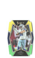 Simi Fehoko Panini Select Green and Yellow Prizm Die Cut 183 2021 Dallas Cowboys