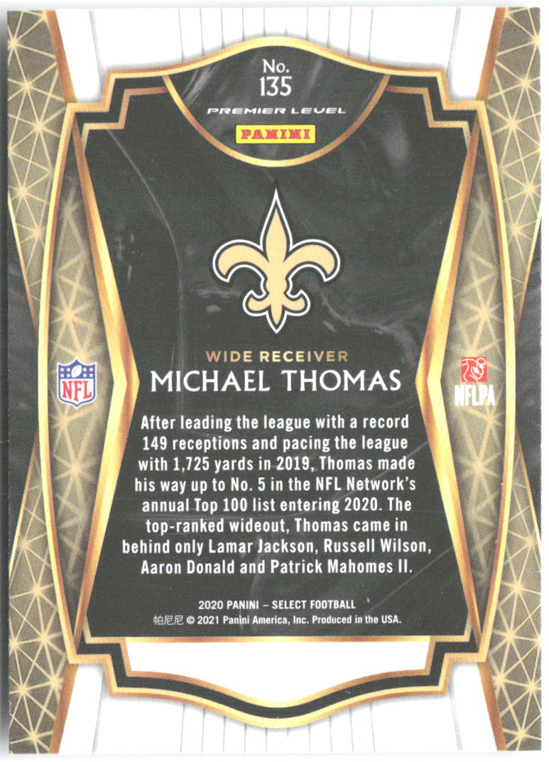 Michael Thomas Panini Select 135 2020 New Orleans Saints