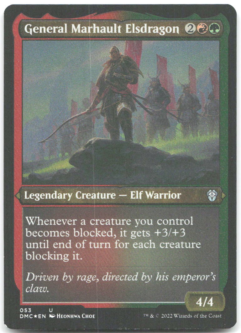 General Marhault Elsdragon Foil Etched Foil U Commander Dominaria United 53 NM