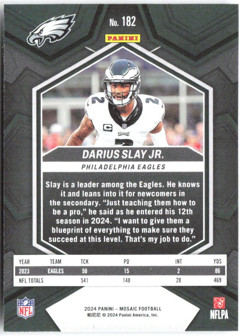 Darius Slay Jr. Panini Mosaic 182 2024 Philadelphia Eagles
