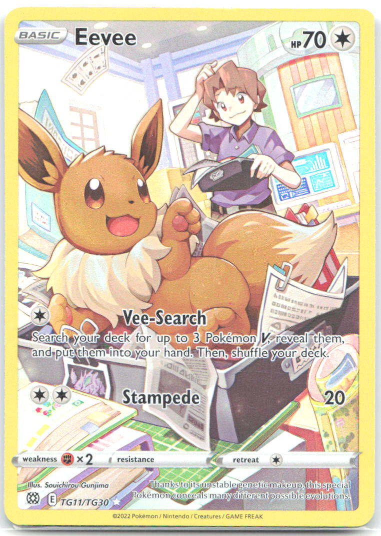 Eevee Holo Ultra Rare Brilliant Stars Trainer Gallery TG11/TG30 NM Kouki Saitou