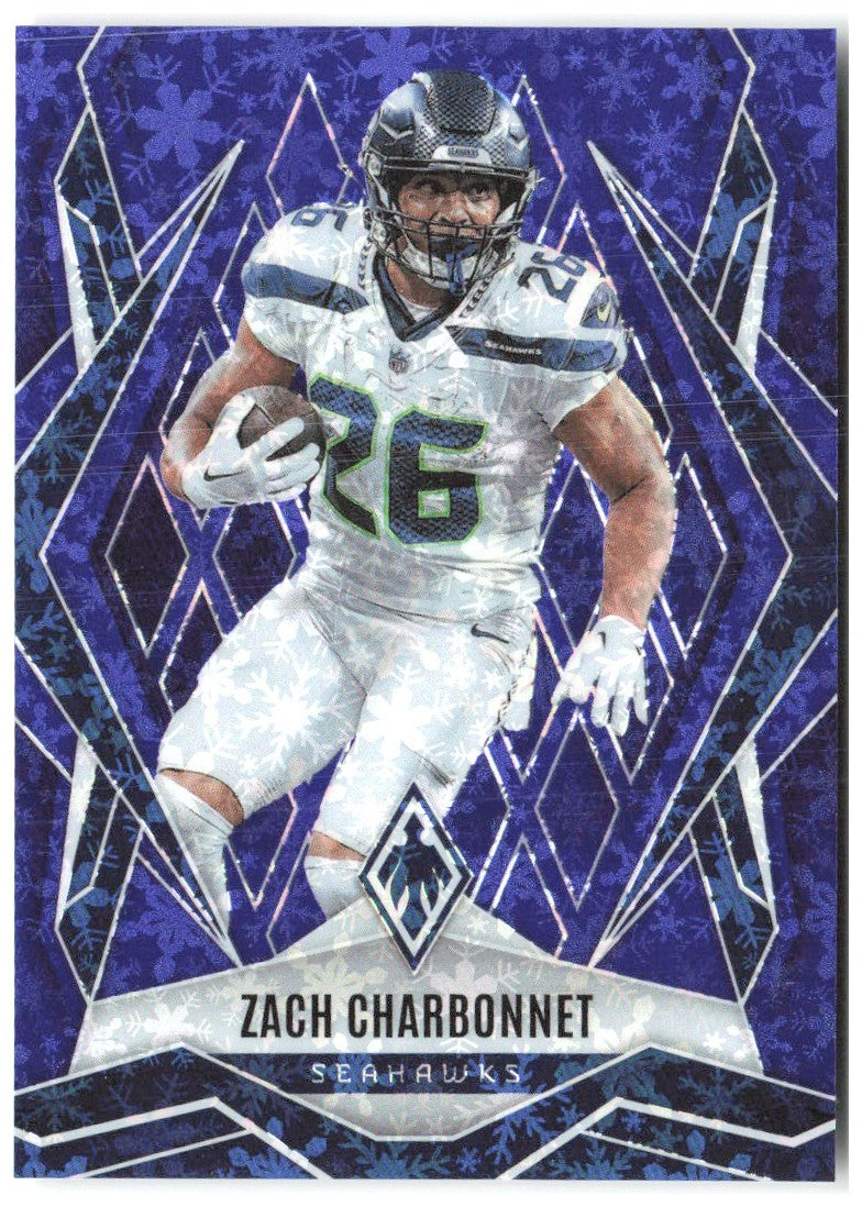 Zach Charbonnet Panini Phoenix Blue Winter Prizm 109 2025 Seattle Seahawks /199