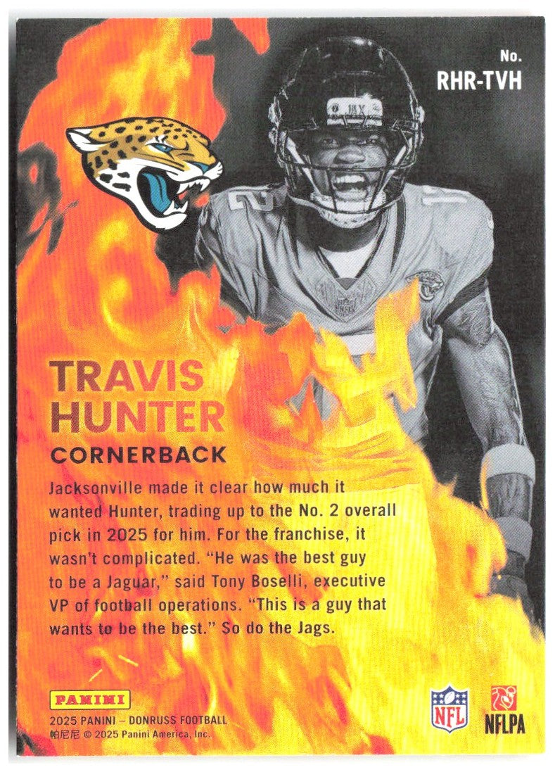 Travis Hunter Donruss - Red Hot Rookies RHR-TVH 2025 Jacksonville Jaguars