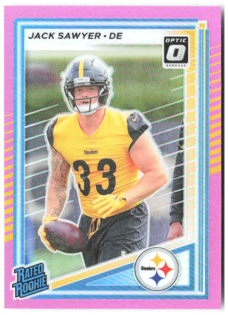 Jack Sawyer Donruss - Optic Rated Rookies Pink 390 2025 Pittsburgh Steelers