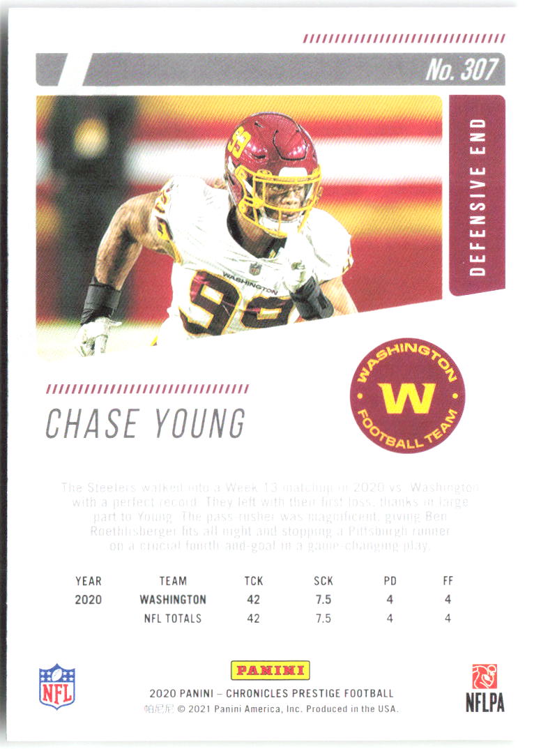 Chase Young Panini Chronicles - Prestige Rookies Update 307 2020