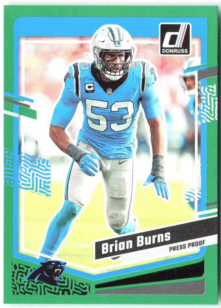Brian Burns Press Proof Green Donruss - Press Proof Green 39 NM