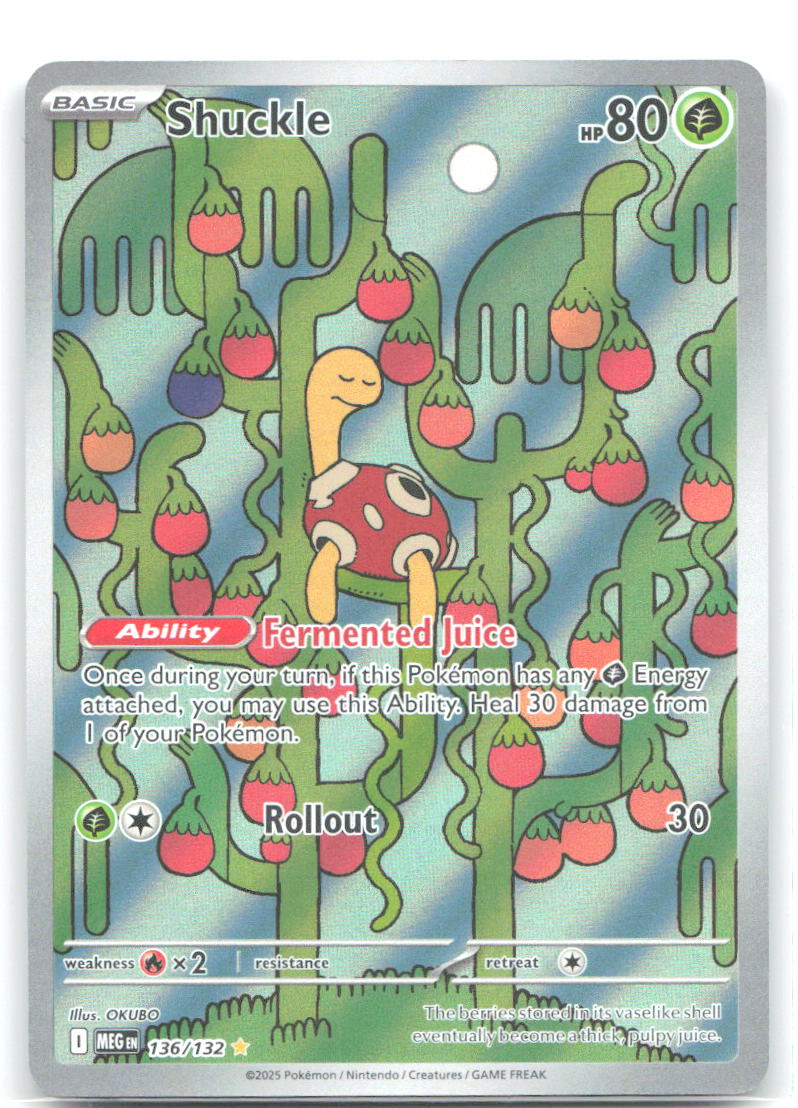 Shuckle Holo Illustration Rare ME01: Mega Evolution 136/132 NM OKUBO