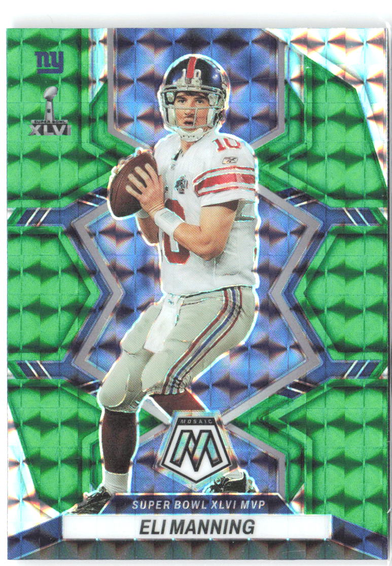 Eli Manning Panini Mosaic - Mosaic Green 300 2022 New York Giants