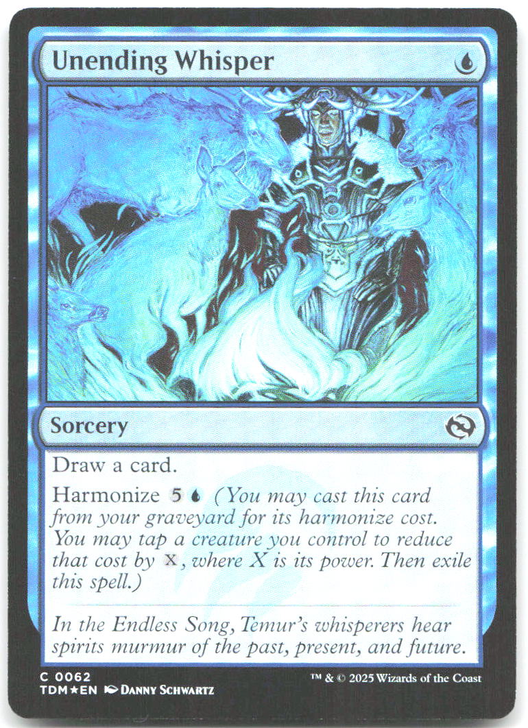 Unending Whisper Foil C Tarkir Dragonstorm 62 NM Danny Schwartz