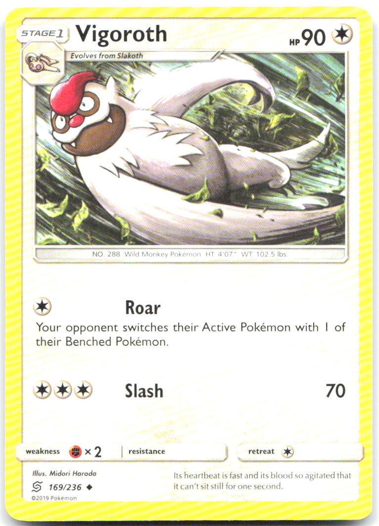 Vigoroth Uncommon SM Unified Minds 169/236 NM Midori Harada