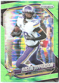 Justin Jefferson Panini Prizm - Neon Green Pulsar 81 2025 Minnesota Vikings