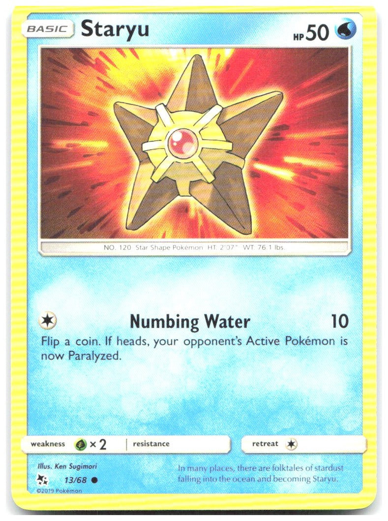 Staryu Common Hidden Fates 13/68 NM Ken Sugimori