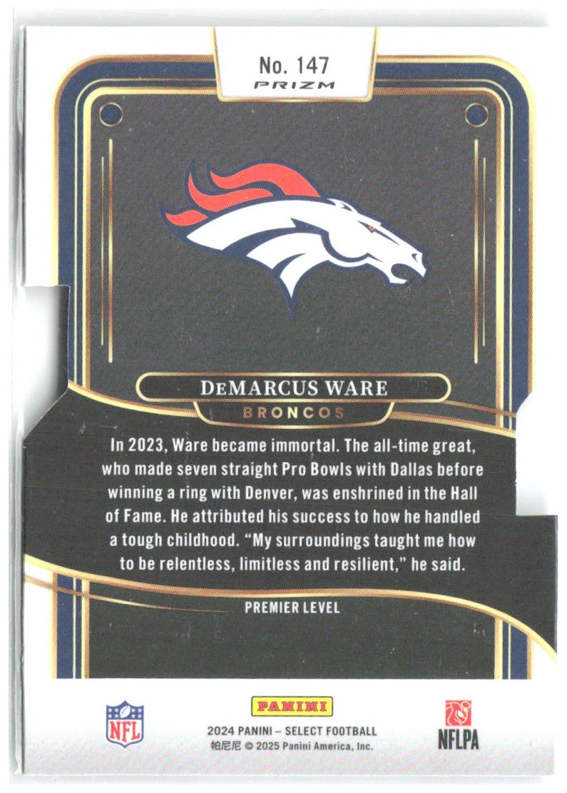 DeMarcus Ware Panini Select - Silver Prizm Die Cut 147 2024 Denver Broncos