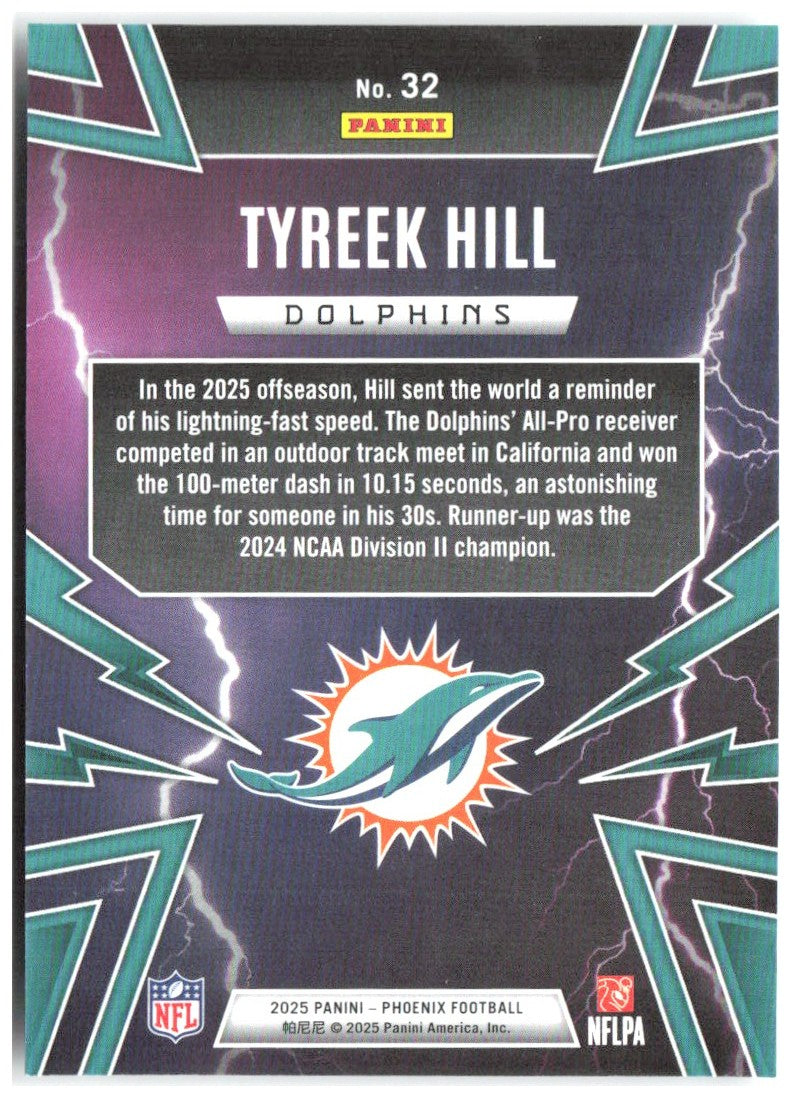 Tyreek Hill Panini Phoenix - Thunderbirds 32 2025 Miami Dolphins