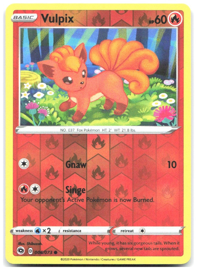Vulpix Reverse Holo Common Champion's Path 06/73 NM Shibuzoh