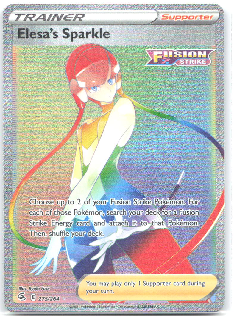 Elesa's Sparkle Holo Secret Rare SWSH08 Fusion Strike 275/264 NM Ryuta Fuse