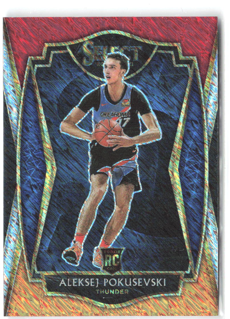 Aleksej Pokusevski Panini Select - Red White Orange Shimmer 176 2020-21 Thunder