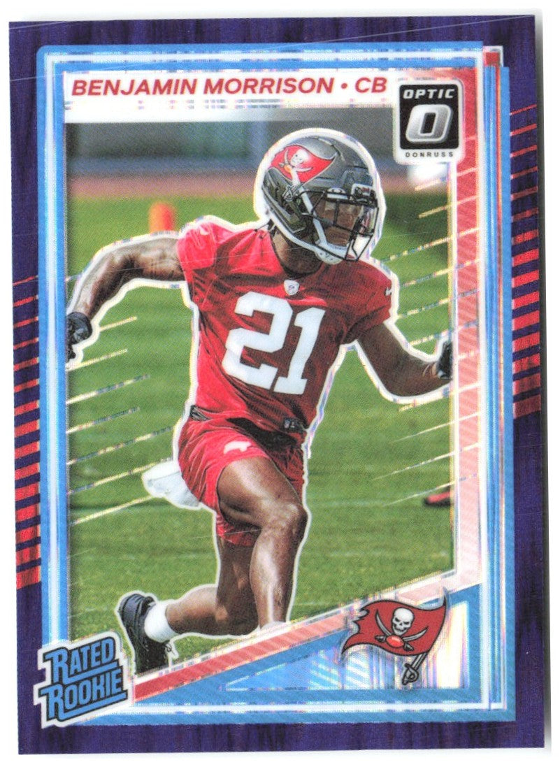 Benjamin Morrison Donruss Optic - Purple Shock 236 2025 Tampa Bay Buccaneers