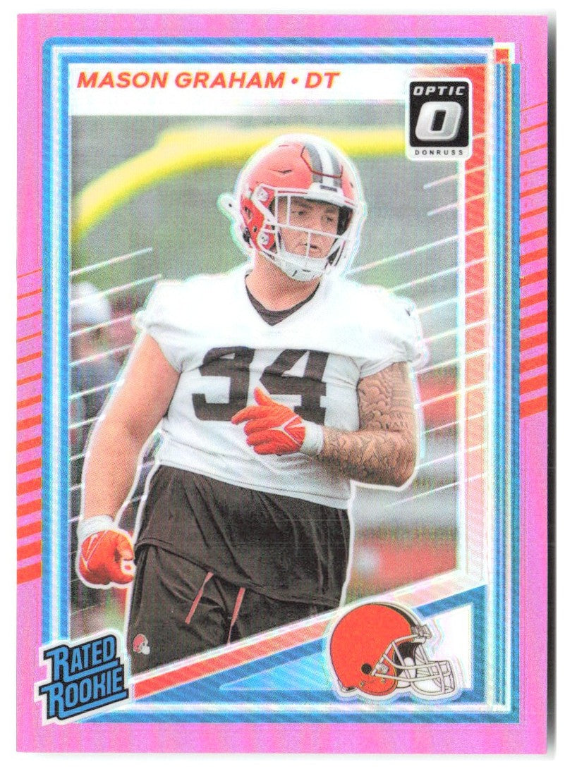 Mason Graham Donruss Optic Rated Rookies Preview Pink 340 2025 Cleveland Browns