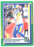 Matthew Stafford Donruss - Press Proofs Green 296 2025 Los Angeles Rams