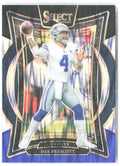 Dak Prescott Panini Select - Black & Blue Prizm Shock 38 2024 Dallas Cowboys