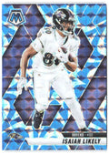 Isaiah Likely Panini Mosaic - Mosaic Reactive Blue 177 2025 Baltimore Ravens