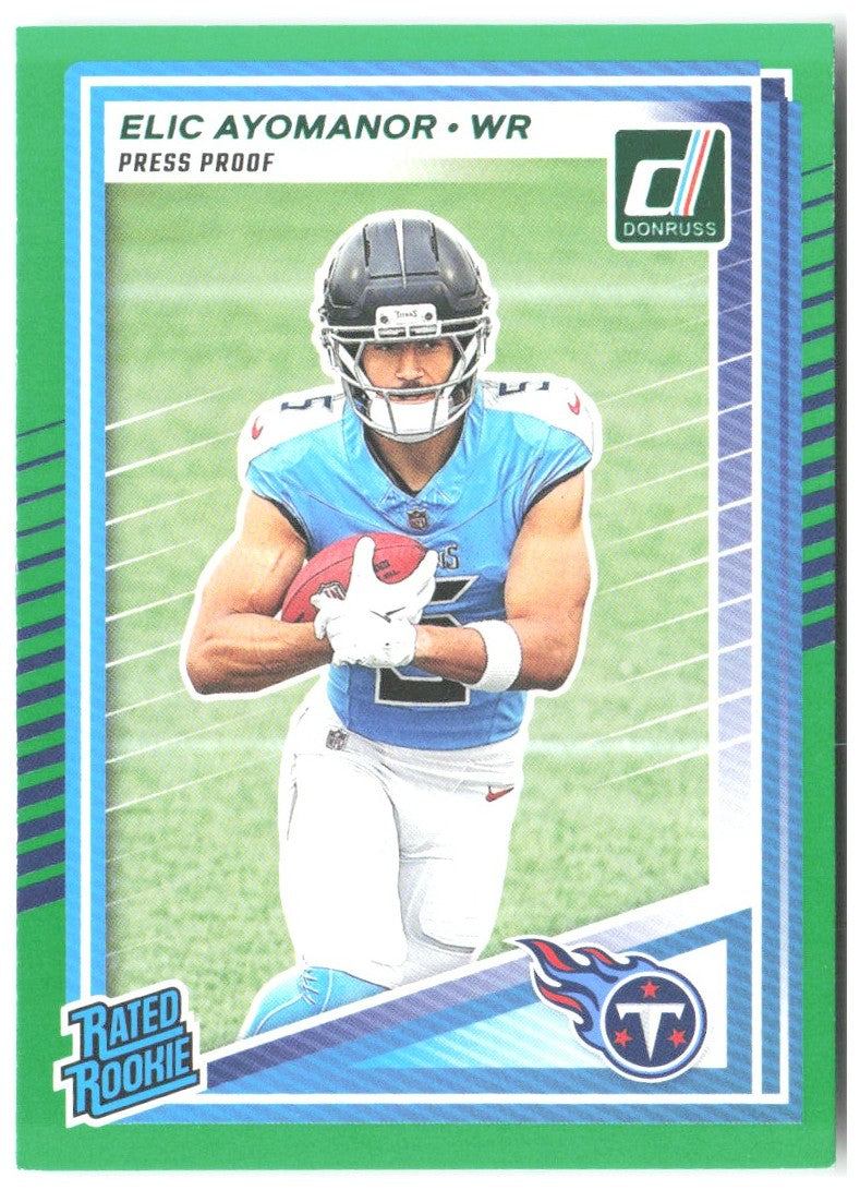 Elic Ayomanor Donruss - Press Proofs Green 339 2025 Tennessee Titans