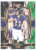 Tyler Loop Panini Select - Black and Green Prizm Shock 161 2025 Baltimore Ravens
