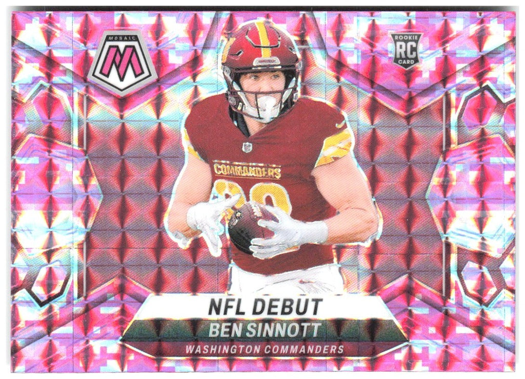 Ben Sinnott Panini Mosaic - Mosaic Camo Pink 287 2024 Washington Commanders